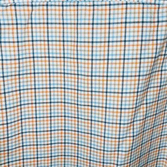 Nautica Men’s Casual Long Sleeve Plaid Button Down Shirt White Orange Blue M - Picture 7 of 10
